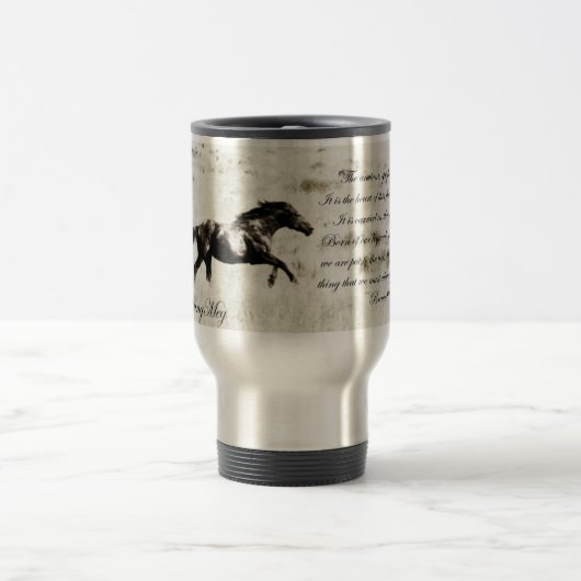 Brave ~ Wild Mustang en Quote Travel Mug Reisbeker (Center)