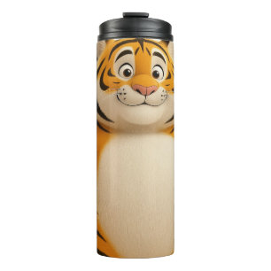 Brave Zodiac Tiger Cartoon Thermal Tumbler Thermosbeker