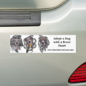 BraveHeart Pit Bull Rescue Bumpersticker (Op auto)