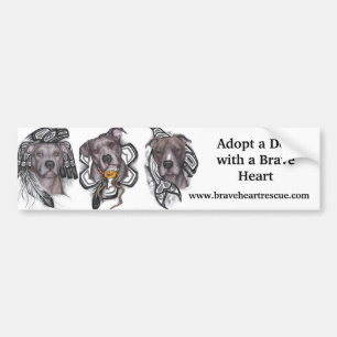 BraveHeart Pit Bull Rescue Bumpersticker