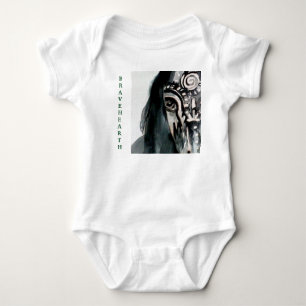 Bravehearth Horse Baby Jersey Bodysuit, White Romper