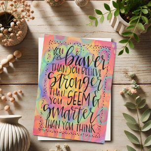 Braver, Sterker, Slimmer Inspirerend Afstuderen Kaart