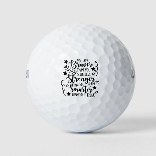 Braver, Stronger en Smarter dan je denkt Golfballen (Voorkant)