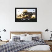 Bravery: Inspirerend prijsopgave Canvas Afdruk (Insitu (Slaapkamer))