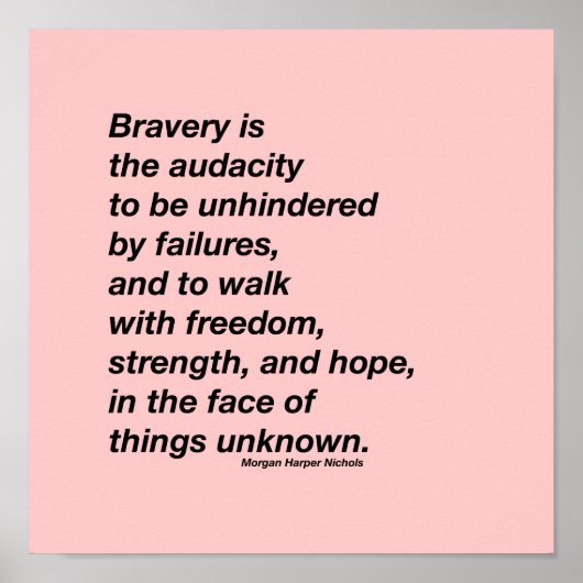 Bravery quote poster (Voorkant)