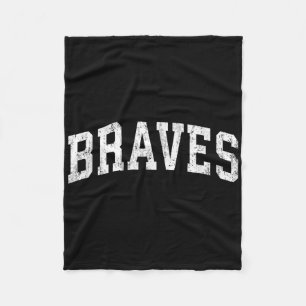 Braves Mascot Atletische Sport Naam Design Fleece Deken