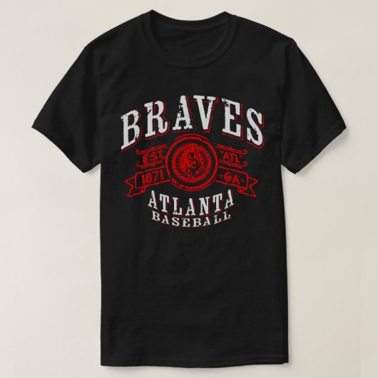 Braves Vintage Baseball TShirt (Design devant)