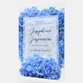 Bravest Blue Mariage Welcome Floral Sign (Angle)