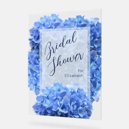 Bravest Blue Vrijgezellenfeest Bloemen Welkomstbor Acryl Bord (Hoek)