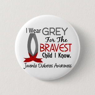 Bravest Child I Know Juvenile Diabetes Ronde Button 5,7 Cm