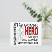Bravest Hero I Ever Knew Lung Cancer Briefkaart (Staand voorkant)