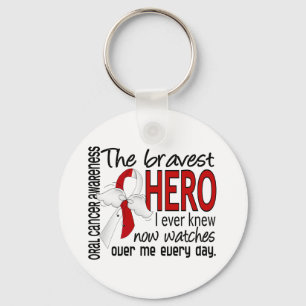 Bravest Hero I Ever Knew oral Cancer Sleutelhanger