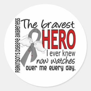 Bravest Hero I Ever Knew Parkinson's disease Ronde Sticker