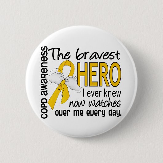 Bravest Hero I Knew COPD Ronde Button 5,7 Cm (Voorkant)