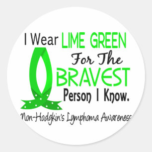 Bravest Person I know non-Hodgkin's Lymfoom Ronde Sticker