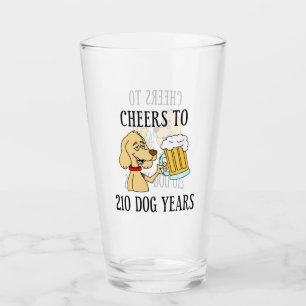 Bravo à 210 ans chien 30e anniversaire verre