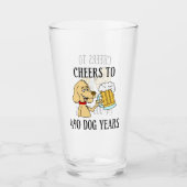 Bravo à 490 ans chien 70e anniversaire verre (Devant)