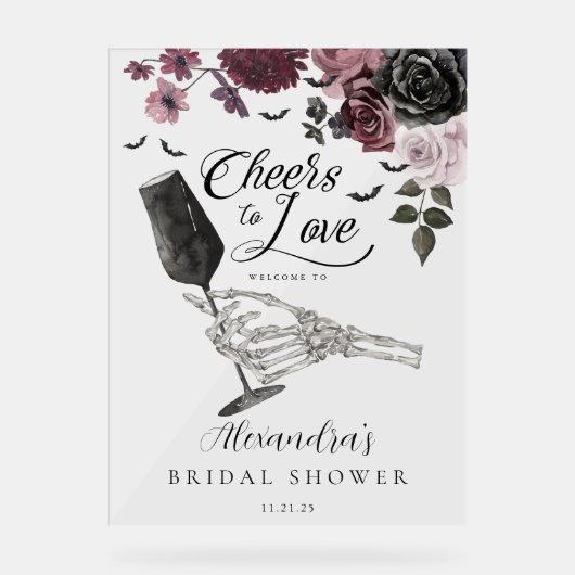 Bravo à aimer Skeleton main floral gothique nuptia (Recto)