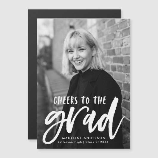 Bravo à la Faire-part de Grad Script Grad Graduati (Devant / Derrière)