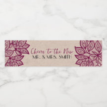 Bravo au nouveau M. & Mme Étiquettes de bouteilles