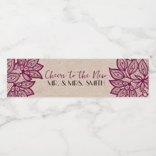 Bravo au nouveau M. & Mme Étiquettes de bouteilles