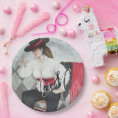 BRAVO BLACK & WHITE PARTY MONOGRAM PAPIEREN BORDJE (Feest)