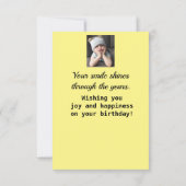Bravo ! Carte Anniversaire Grumpy Girl Wishing Joy (Dos)