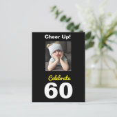 Bravo ! Célébrer 60 Anniversaire Funny Carte posta (Debout devant)