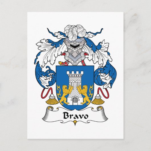 Bravo Family Crest Briefkaart (Voorkant)