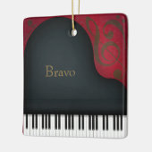 "Bravo" Grand Piano Charming Musical Keepomwille Keramisch Ornament (Links)