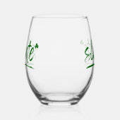Bravo Irish Sláinte Verre à vin - Vert (Gauche)