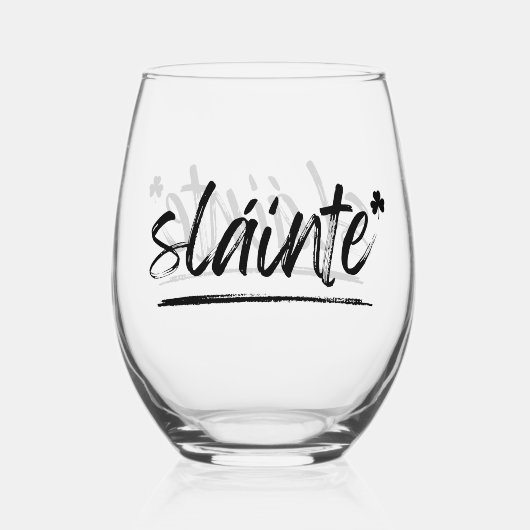 Bravo Irish Sláinte Vin Verre (Recto)