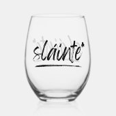 Bravo Irish Sláinte Vin Verre (Verso)
