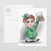 Bravo irlandais ! Carte postale St Patrick's Day (Devant / Derrière)