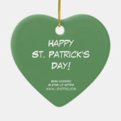 Bravo irlandais ! Ornement cardiaque (Dos)