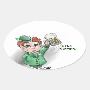 Bravo irlandais ! Sticker ovale Portrait