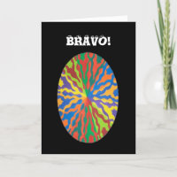 Bravo met fling kleuren felicitatiekaart