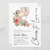 Bravo pour aimer le vin nuptiale douche Invitation (Devant / Derrière)