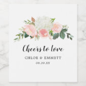 Bravo pour aimer rose blanc Étiquette de vin Flora (Étiquettes simples)