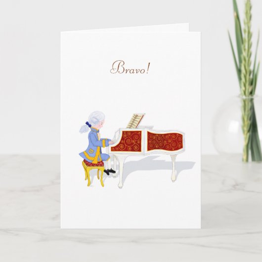 "Bravo!" Prestaties van Mozart Notitiekaartje (Voorkant)