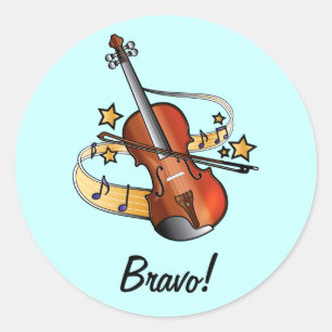 Bravo Sticker voor Boy Violin Student