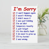 Bravo ! Super Excuses ! Carte de correspondance (Debout devant)