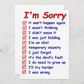 Bravo ! Super Excuses ! Carte de correspondance (Devant / Derrière)