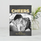 Bravo sur Chalkboard Holiday Carte photo Forme de  (Debout devant)