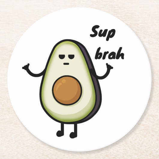 Bravocado Ronde Kartonnen Onderzetter (Voorkant)