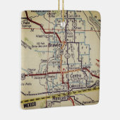 Brawley CA Retro Map Keramisch Ornament (Rechts)