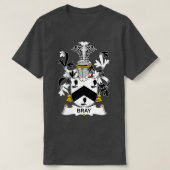 Bray Coat of Arms Family Crest T-shirt (Design voorkant)
