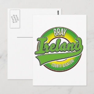 Bray County Wicklow Ierland. Briefkaart