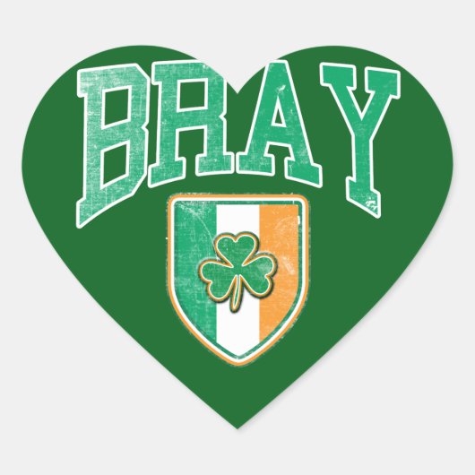 BRAY, Ierland Hart Sticker (Voorkant)