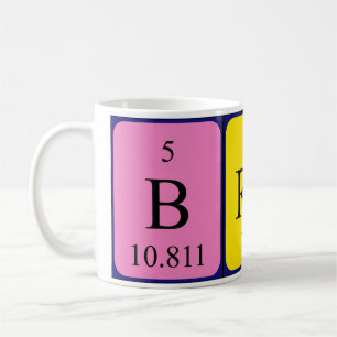 Bray nom de table périodique mug
